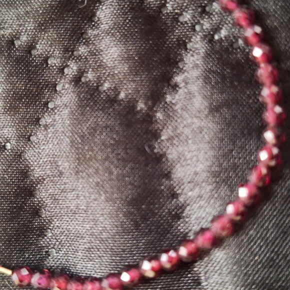 Natural Red Garnet Beads Braided Bracelet, Energy Healing Crystals - Picture 2 of 4